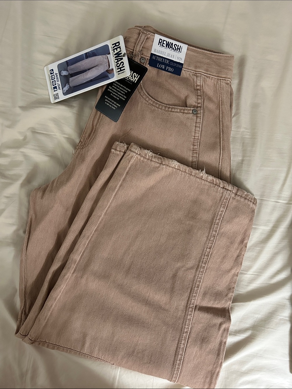 Rewash Women’s Barrel Pants in Dusty Rose